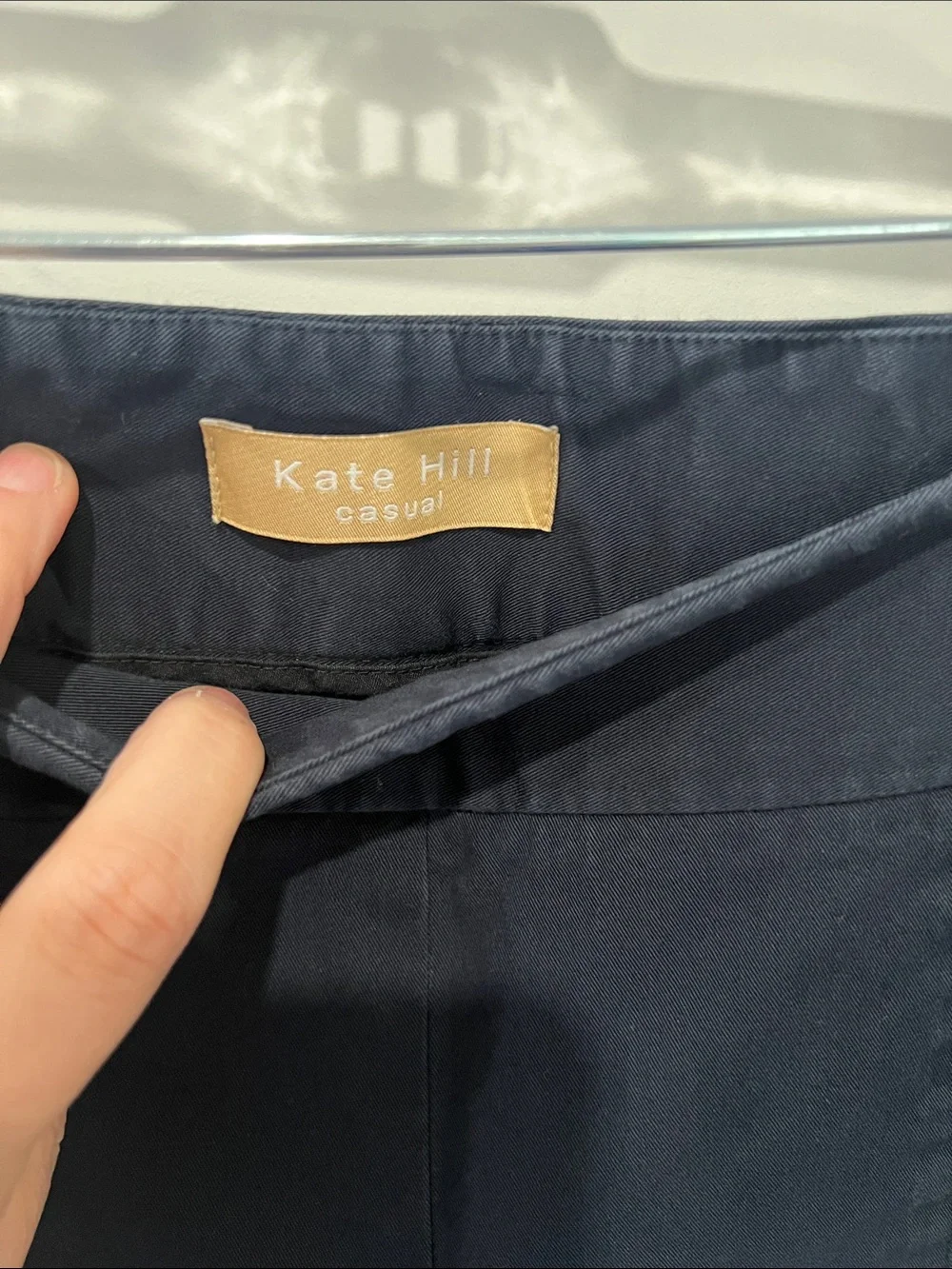 Kate Hill‎ Navy Casual Wide-Leg Cropped Pants Size 10